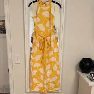 Diane Von Furstenberg Yellow and White Maxi Dress